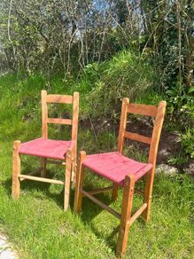 Antique Irish Ash Sugan Chairs