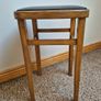 Rare Mid-Century Beech Utility Stool  Pristine Mint Condition Image 4