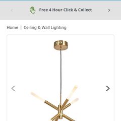 Brass Ceiling Light X 2