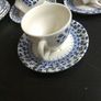 Vintage Blue and White Transferware Set of Six Espresso/Demi-Tasse Duos by English Ironstone Tableware Image 7