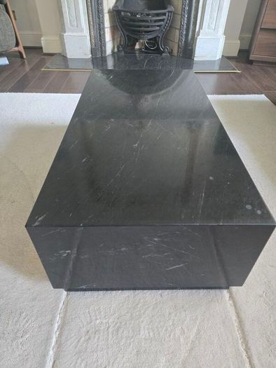 Black marble coffee table
