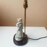 Irish Vintage Table Lamp by Mahoona  Lighting  porcelain figurine on the wooden base Height 43 cm Image 6