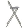 3 Piece Bar Set with Shelves Wood and Steel Grey Image 8