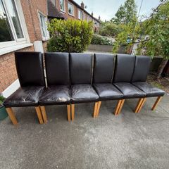 6 leather dining chairs