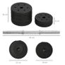 30KG Adjustable Dumbbells Weight Set Dumbbell Hand Weight for Body Fitness Lifting Training for Home Office Gym Black Image 3