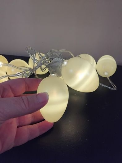 easter yellow egg lights battery