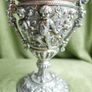 Victorian Neoclassical  Urn / Chalice With Cherub & Scroll Decoration - 8,5" High Image 2