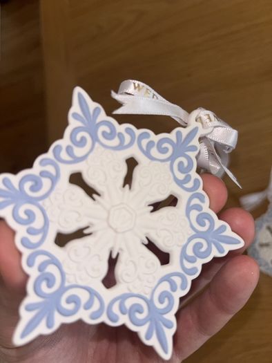 Wedgwood Christmas Tree White Snowflake Ornament