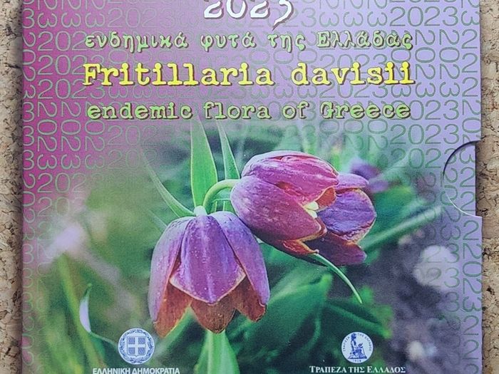 Greece 5 Euro Silver (.333) Proof-like Coin 2023 - Fritillaria Davisii - Endemic Flora of Greece