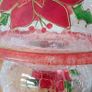 Hand painted Christmas pointsettia candle holder Image 5