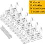 12 PCS Child Safety Cupboard Locks, Invisible & Unlocked Design No Drilling Needed, Adhesive Easy Install, Baby Proof Safety Cabinet Locks Inside for Children Drawer Kitchen Closet Latches Image 7