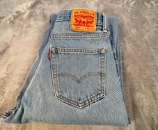 Levis 560 Mens Jeans W32 L30 Light Blue Denim Relaxed Fit Zip Fly