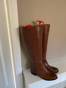 Rockport ladies chestnut, leather tall boots