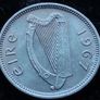 [#342] - Ireland 1967 | Irish 3d | Three Pence | Hare | KM.12a | UNC Image 2