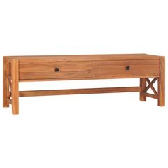 Desk with 2 Drawers 140x40x45 cm Recycled Teak Wood
