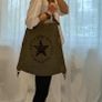 Vintage Canvas Tote Bag Khaki - BRAND NEW Image 3