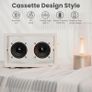 Transparent Cassette Portable Bluetooth Speaker, Minimalist Speakers Bluetooth Wireless Loud, HD Powerful Sound and Wide Compatibility for Indoor  and Outdoor Image 7