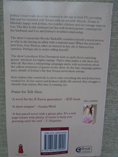 Paperback book . fiction, Book, Talk Show