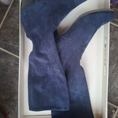Caprice blue suede boots