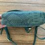 Manoukian Teal Snakeskin Leather Crossbody Camera Bag Image 5