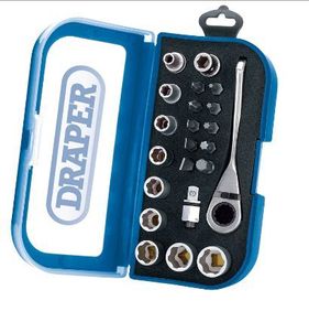 WDS1 22 Piece 1/4inch Wing Driver Socket & Bit Set