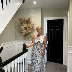 h&m one shoulder dress