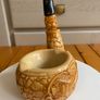 Vintage Large Smoking Pipe Edelweiss flowers Resin Ashtray Image 2
