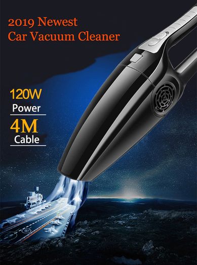 120W 3600mbar Car Vacuum Cleaner High Suction For Car Wet And Dry dual-use Vacuum Cleaner Handheld 12V Mini Car Vacuum Cleaner