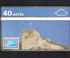 1991 Gibraltar 40 unit Moorish Castle (Landis & Gyr (Optical)) Phonecard