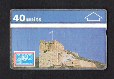 1991 Gibraltar 40 unit Moorish Castle (Landis & Gyr (Optical)) Phonecard