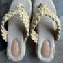 Hitzz natural jute platform flip flop sandals-handmade in Brazil. Size 39/6 Image 5