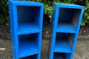 2 Blue Cabinet Steel Shelf Units
