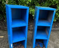 2 Blue Cabinet Steel Shelf Units