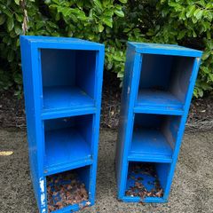 2 Blue Cabinet Steel Shelf Units