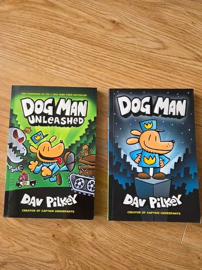 2 books dog man