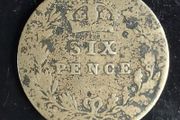 England  1897 Victoria Sixpence Coin Fine condition