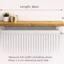 Solid Wood Floating Shelf for Hallway Living Room Handmade in UK Radiator Cover Top Shelf with Brackets Rustic Pine, 50cm Image 2