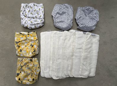 Baba+Boo Pocket Cloth Nappies 5 10 Bamboo Inserts