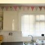 NEW SALE Fabric Bunting Banner with Tassel, 3.3M Double Sided Cotton Tassel Banner with 12 Pink Triangle Pennants, Vintage Cloth Garlands for Nursery Bedroom Playhouse Decoration Image 2