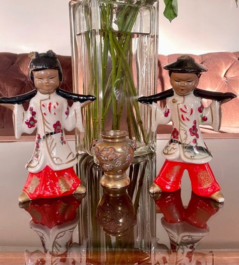 Rare Kitsch Mantle Decor 1950s
