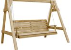 Garden Swing Bench Impregnated Pinewood 205x150x157 cm