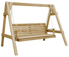 Garden Swing Bench Impregnated Pinewood 205x150x157 cm