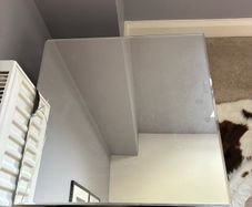 Mirrored bedside locker