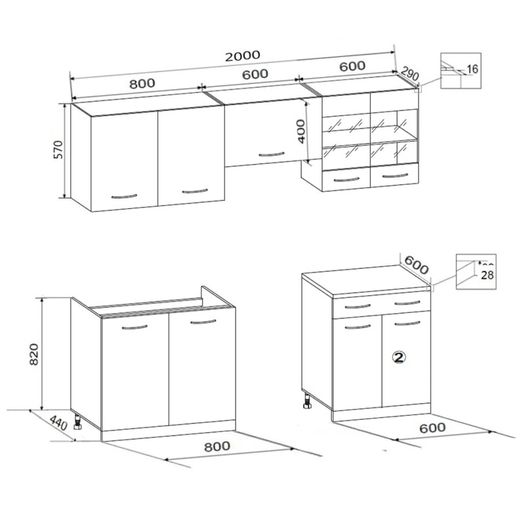 Kitchen Cabinet Unit 5 Pieces Wenge Look