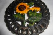 Metal Sunflower T - Pot Stand for Sale