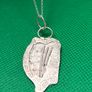 Handmade sterling silver harp pendant on 18inch chain Image 2