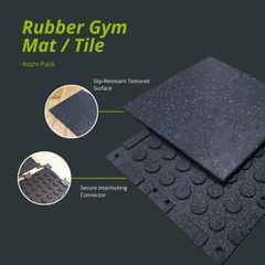 Rubber Gym Tiles & Flooring - Free Delivery - 20MM
