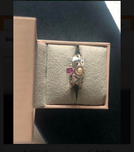 Sterling silver HHN designer ring