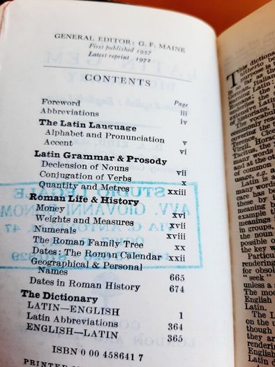 Collins pocket Latin-English dictionary