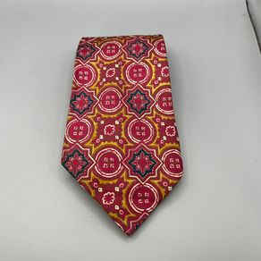 Vintage John Comfort Made in England Geometric Design All Silk Tie
